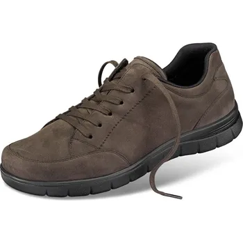 Pánská zdravotní obuv Pánské šněrovací tenisky, nubuková useň, tmavě hnědá: 44