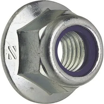 Matice Matice šestihranná pojistná s přírubou a polyamid vl.EN 1663/ 8 M12, ocel pozink (250 ks)