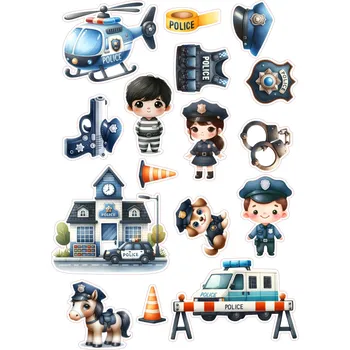 Jedlá dekorace na dort POLICIE-13 Materiál: Jedlý papír