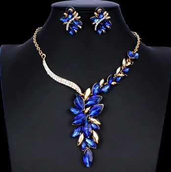 Souprava šperků B-TOP Dámská souprava s kamínky - modrá