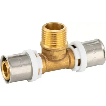 PEXAL T-kus s vnějším závitem 20 x 3/4" x 20 - Lisovací tvarovka (TH)