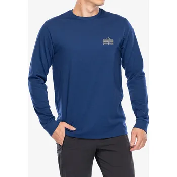 Pánské tričko Longsleeve Patagonia L/S Strataspire Responsibili-Tee - clement blue