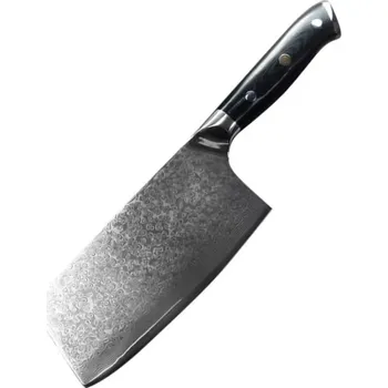 Damaškový kuchyňský nůž Big Cleaver/Černá