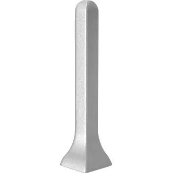 Podlahová lišta Profiltem 70 vnější roh soklové lišty, hliníkový, Stříbrný