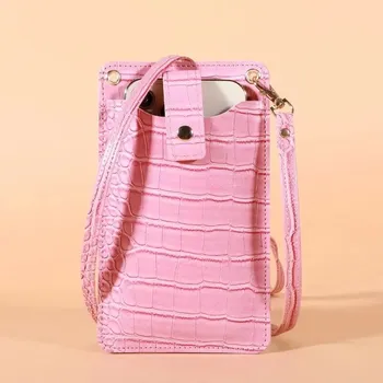 Kabelka Dámská mini crossbody kabelka s klopou | malá kabelka, dámská taška - Růžový