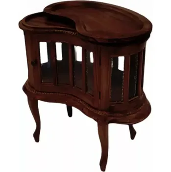 Policová skříň Barová skříňka oblouková s tácem Čokoládová