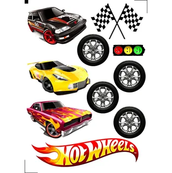 Jedlá dekorace na dort HOT WHEELS-21 Materiál: Jedlý papír