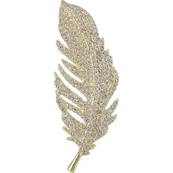 Brož Stylová štrasová brož s krystaly | Elegantní brož, Luxusní brož - A1