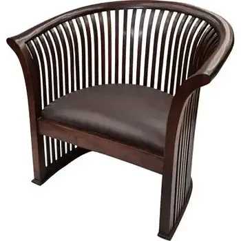 Křeslo Křeslo Cleo s koženým sedákem Medová