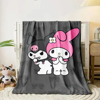 Dětská deka Kuromi měkká anime deka na spaní | dětská deka, cestovní přikrývka - 11 , 100x130CM