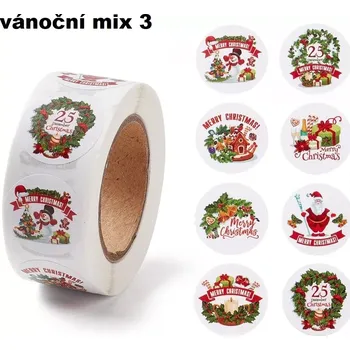 samolepka Dekorativní samolepky Vánoční mix 3 - 100 ks