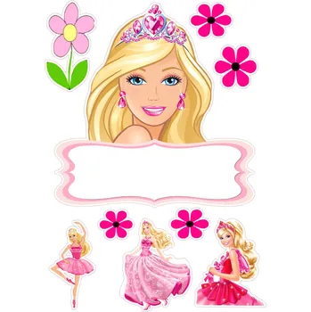 Jedlá dekorace na dort BARBIE-16 Materiál: Jedlý papír