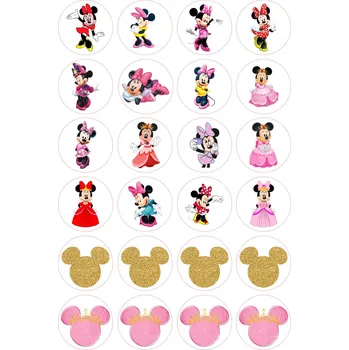 Jedlá dekorace na dort MINNIE MOUSE-15 Materiál: Jedlý papír