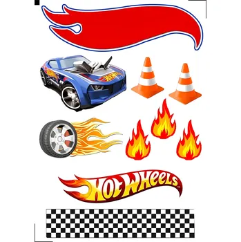 Jedlá dekorace na dort HOT WHEELS-18 Materiál: Jedlý papír