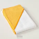 VEBA Dětská osuška s kapucí, žlutá 75x75cm