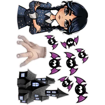 Jedlá dekorace na dort WEDNESDAY-33 Materiál: Jedlý papír