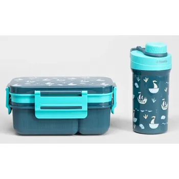 Svačinový box Lunchbox | sada CAIRO | tmavě modrá s hrnkem | 1,8 l + 0,5 l | 748875 Cena za 2 kusy v balení