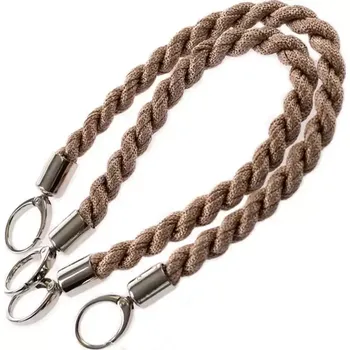 Příze Ucha na tašky Inda délka 50 cm Béžová se stříbrným kováním (Luxusní ucha na kabelky a tašky Inda Béžová se stříbrem)