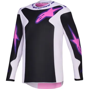 Moto dres Dres FLUID GRID, ALPINESTARS (černá/světle šedá/fialová) 2026 (Velikost: S)