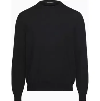 Pánský svetr PORSCHE DESIGN Crew neck pullover Svetr pulovr s výstřihem ke krku černá (Stylový pulovr vyrobený z vysoce kvalitní vlny Merino a pružnými náplety na rukávech a lemu)