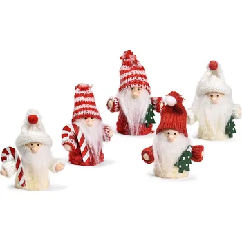 Vánoční ozdoba ARGUS Pletená textilní figurka Bradáč 7,5cm 23621003