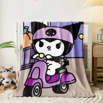 Dětská deka Kuromi měkká anime deka na spaní | dětská deka, cestovní přikrývka - 1 , 75x90cm