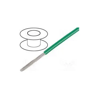 elektrický kabel Vodič EcoWire lanko Cu 28AWG zelená MPPE 600V 30,5m