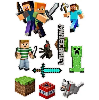 Jedlá dekorace na dort MINECRAFT-21 Materiál: Jedlý papír