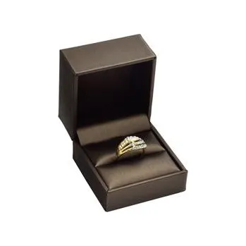 Dárková krabička Šperky4U Dárková krabička na prsten, kovově hnědá - KR0169-BR