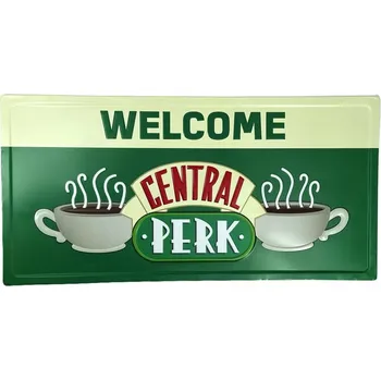 Plechová cedule Plechová cedule Přátelé - Welcome to Central Perk
