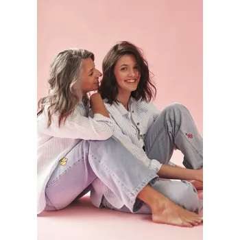 Dámská košile Tatuum LNĚNÁ PRUHOVANÁ KOŠILE – LAWENDA