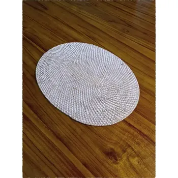 prostírání Prostírání ratanové oválné bílé