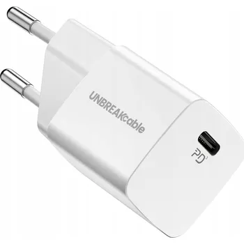 UNBREAKCABLE USB-C Nabíječka 20W Bílá pro Telefon, Tablet, Laptop