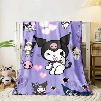 Dětská deka Kuromi měkká anime deka na spaní | dětská deka, cestovní přikrývka - 9 , 150x220cm