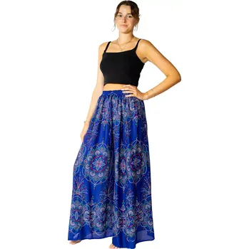 Dámské kalhoty Široké kalhoty / Kalhotová sukně Isabella Mandalas Blue, modrá Sittar.cz UNI
