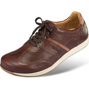 Pánská zdravotní obuv Pánské polobotky se šněrováním i zipem, hladká useň, tmavě hnědá: 41