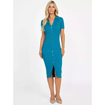 Dámské šaty GUESS dámské svetrové šaty Anette modré XS