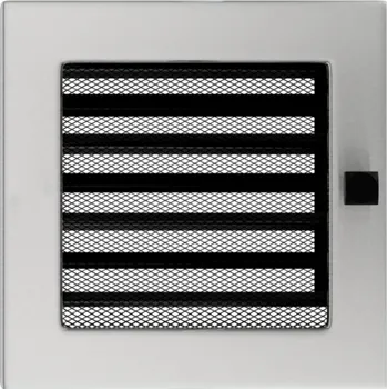 Větrací mřížka HSF Krbová mřížka 170x170 BASIC nerez s žaluzií