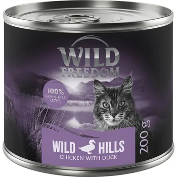 Krmivo pro psa 6x200g Wild Freedom Adult - Wild Hills - kachní & kuřecí
