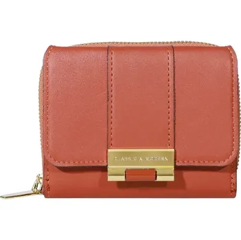 Dámská skládací peněženka na karty | malá peněženka, kožená peněženka - Hnědý