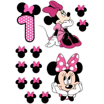 Jedlá dekorace na dort MINNIE MOUSE-22 Materiál: Jedlý papír