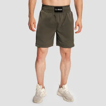 Pánské kraťasy GymBeam Combat Boxing Shorts Olive Grey XXL šedá