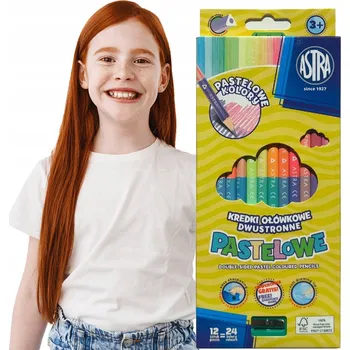 Pastelka Astra pastelky pastelové oboustranné 12=24