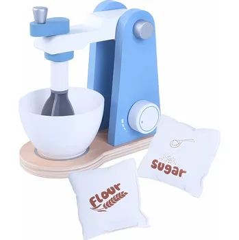 Dětský spotřebič Derrson dřevěný mixér modrý set