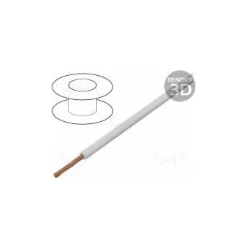 elektrický kabel Vodič FLRYW-A licna Cu 0,5mm2 PVC bílá 60V 100m Třída 5