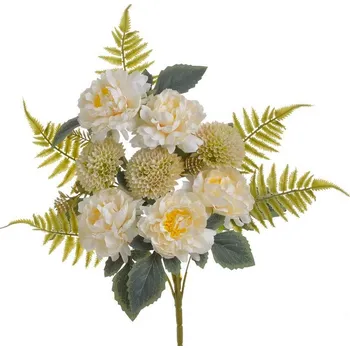 umělá květina Kytice mix s velkými květy - bílá