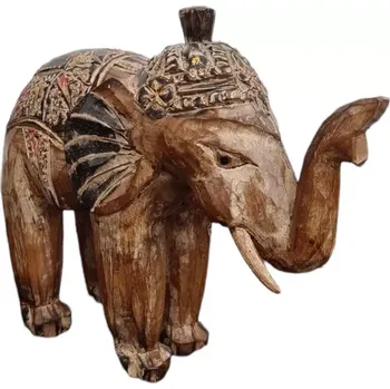 Slon malovaný hnědý 22 cm