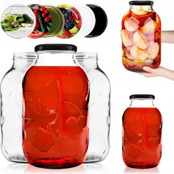 Sklenice 6x sklenice skleněná zavařovací sklenice 5 l na likéry zavařeniny džus