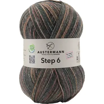 Příze Austermann Step 6 Color 736 Mokka (Ponožková příze Step 6 - 736 Mokka)