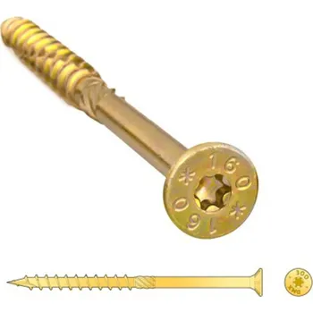 Vrut Vruty konstrukční (zápustná hlava-TX20) 4x60 mm (200ks), uhlíková ocel, zinkové pokrytí ZZ